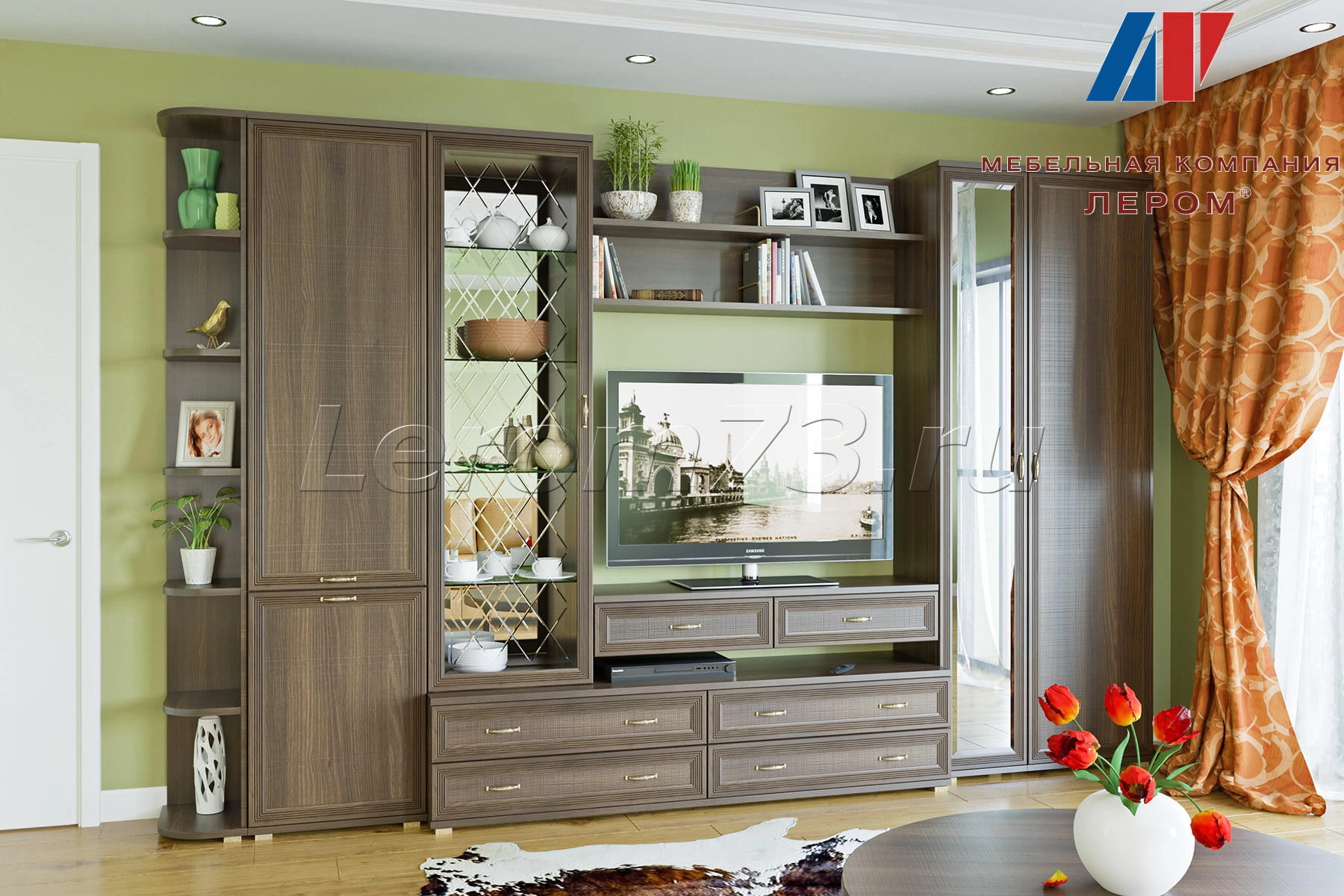 Гостиная-Стенка Карина-20 (В-2224 х Ш-3523 х Г-448 мм)