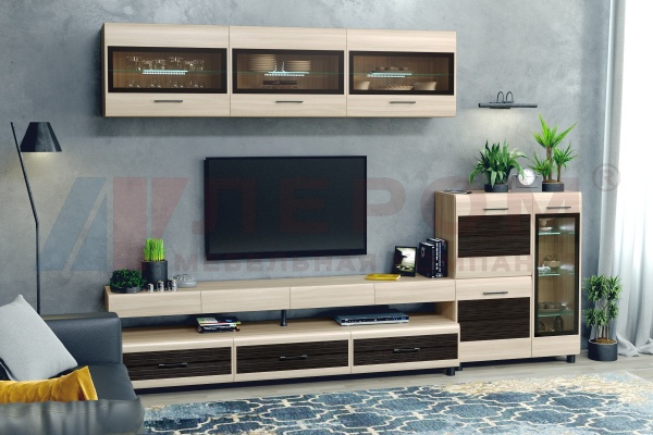 Гостиная-Стенка Камелия №12 (В-2172 х Ш-3060 х Г-452 мм)