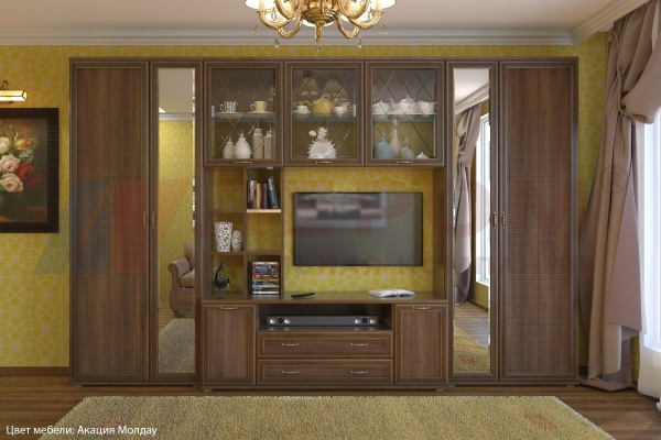 Гостиная-Стенка Карина-06 (В-2224 х Ш-3420 х Г-448 мм)